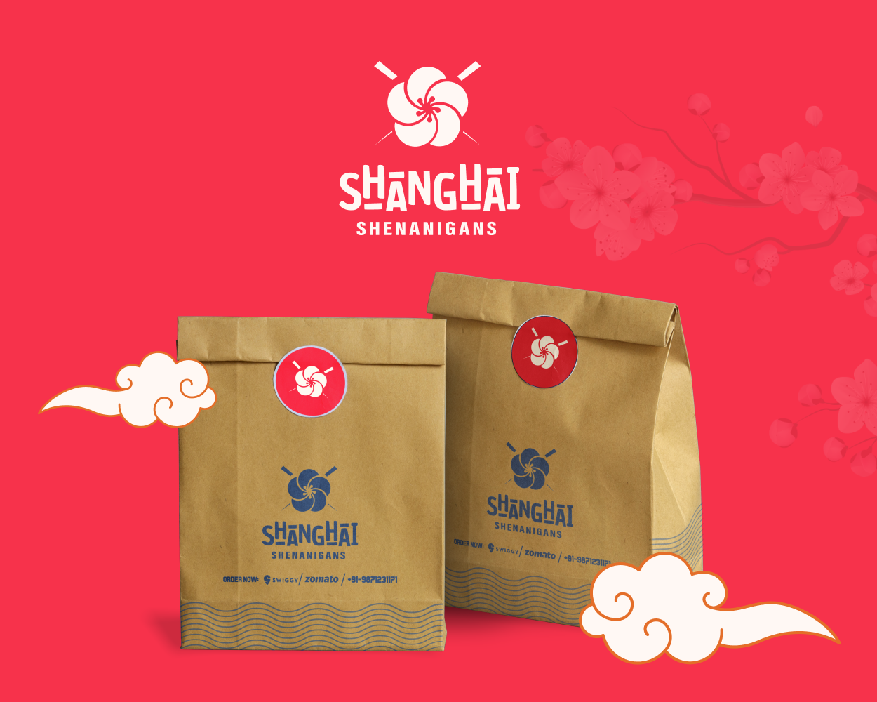 Shanghai Shenanigans branding and packaging by LogoSayLove